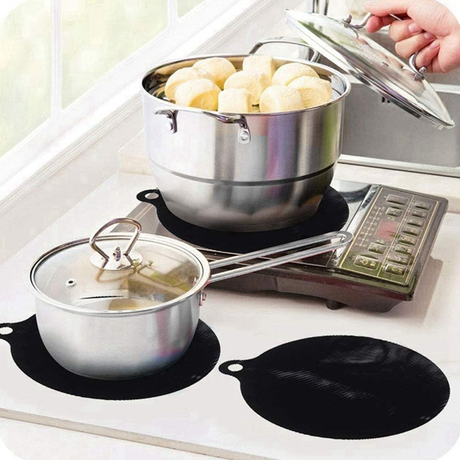 36 Pcs Induction Cooktop Mat Protector Nonslip Silicone Heat Insulation Pad Top Cover Reusable Heat Insulated Mat