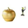 thumbnail image 1 of Escultura de frutas,Figura decorativa de fruta para decoración del hogar,Escultura de estatua decorativa de resina,Figura de escritorio,Estatua de rana camarero,estante,escritorio,decoración, 1 of 8