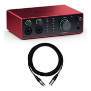 Focusrite Scarlett 4i4 (4th Gen) Audio Interface Bundle with Mogami XLR Cable