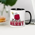 thumbnail image 3 of CafePress - Snoopy Merry - 11 oz Ceramic Mug - Novelty Coffee Tea Cup, 3 of 4