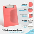 thumbnail image 5 of Enday Memo Clipboard with Ruler Heavy Duty Plastic Clipboards for Medical, Office, School Use Red, 5 of 7