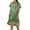 A005-Green, variant on SAATLERI Womens Summer Dresses Loose Casual Short Sleeve Sundresses for Women 2025 Vacation Floral Print Casual Midi Dresses with Pockets