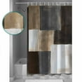 thumbnail image 4 of Brown Black Painting Shower Curtain, 48" x 72", Abstract Art Waterproof Bathroom Curtain Washable Shower Curtain Set with 12 Hooks, 4 of 6