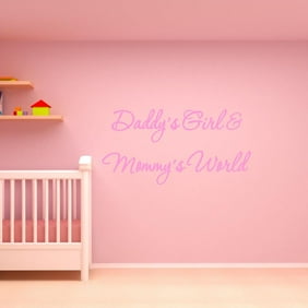 Vwaq Daddy S Little Princess Nursery Wall Decals Cute Baby Quote