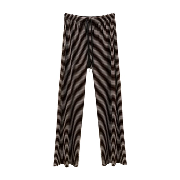 Fengactive Women's Striped Pajama Pants Warm Loose Elastic Waist Wide Leg Pjs Bottoms Comfy Lounge Pants