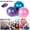 Blue-1pc, variant on Mini Exercise Yoga Ball, 9 Inch Small Gym Ball with Inflatable Straw for Yoga, Pilates, Stability, Physical Therapy, Stretching and Core Training, Improves Balance, Strength