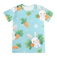 thumbnail image 7 of Easter Outfits for Boys Short Sleeve Funny Bunny Suit Easter Egg Shirt Holyweek Shirts Casual Crewneck Pullover Tops Pants 2 PC Children Clothes Sky Blue 7-8 Years, 7 of 7