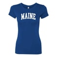 thumbnail image 2 of Wild Bobby State of Maine College Style Women Slim Fit Junior Tee, 2 of 6