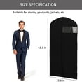 thumbnail image 2 of Kimmama Black Garment Bags for Hanging Clothes,Dress Bags for Gowns,Garment Protector Cover for Hanging Wedding Dress,Suit,Dance Costumes,Coat,Brides Maids Dress,23.6" x 43.3",Pack of 3, 2 of 5