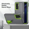 thumbnail image 6 of For Samsung A36 Case Military Grade Dual Layer Shockproof Phone Cover Build With Kickstand Dustproof Drop Proof Protective Case for Galaxy A36 6.7"(Gray/Green), 6 of 8