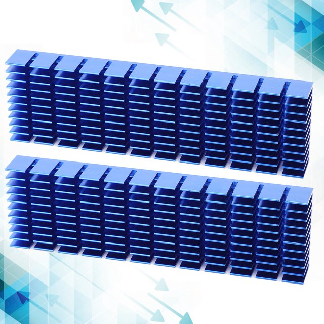 Disipador de Calor de Radiador de Calor de Aluminio 2 Piezas Disipador de Calor de Aluminio Radiador de Refrigeración CPU Enfriador Componentes Industriales Royalblue P35x14x120 ANGGREK Otros