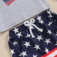 thumbnail image 5 of 4th of July Toddler Baby Boys Outfits American Flag Short Sleeve T-Shirts Tops and Stars Stripes Shorts Set Fourth Of July Clothes, 5 of 8