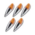 thumbnail image 1 of 5 Pcs Cab Clearance Light, Cab Marker Light Weatherproof Amber Teardrop Cab Top Running Light Universal for Trucks RV, 1 of 7