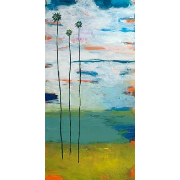 Desert Palms Stretched Canvas Jan Weiss 24 X 48 Walmart Com Walmart Com