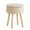 Beige, variant on Tcbosik Beige Linen Upholstered Storage Ottoman - 3-in-1 Footrest Vanity Stool Side Table with Flip-Top and 9.3qt Hidden Storage (12.6"Dia x 17"H)