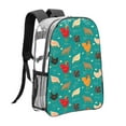 thumbnail image 3 of Kdxio Cute Hens And Rooster Clear Backpack, Transparent Bookbag for School for Women Men, Capacity Clear Bag for College, Travel, 3 of 7