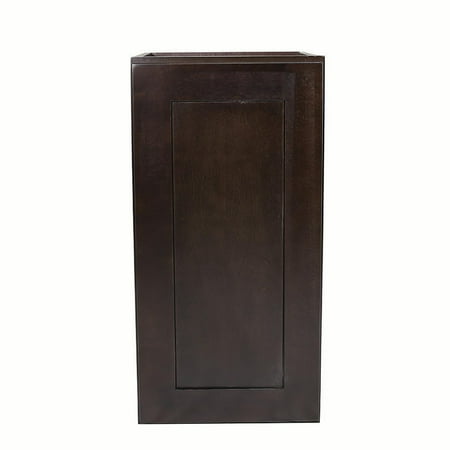 Design House 562272 Brookings Unassembled Shaker Tall Wall Kitchen Cabinet 12x30x12, Espresso