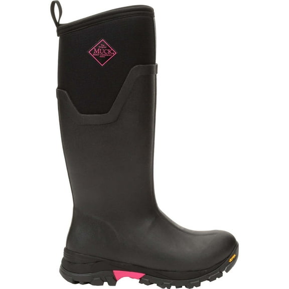 Muck Women's Arctic Ice Tall AGAT, Black/Hot Pink