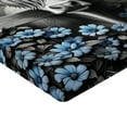 thumbnail image 2 of Ambesonne Rustic Fitted Sheet, Monochrome Farmhouse Cow, Queen Size, Grey Black and Blue, 2 of 3