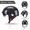 thumbnail image 5 of Casco de motocicleta ultraligero de fibra de carbono negro brillante 3K, casco retro de medio casco para hombres y mujeres, motocicleta eléctrica de crucero, 5 of 5