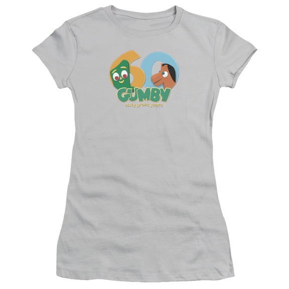 Gumby 60Th S/S Junior Women's T-Shirt Sheer Silver