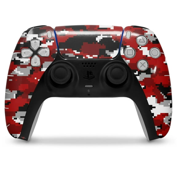 WraptorSkinz Skin Wrap compatible with the Sony PS5 DualSense Controller WraptorCamo Digital Camo Red (CONTROLLER NOT INCLUDED)