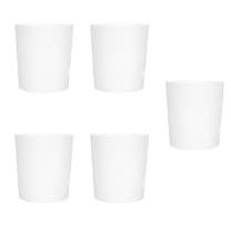 FRCOLOR 5 Pcs Garden Straight Flower Pot 12x11cm White