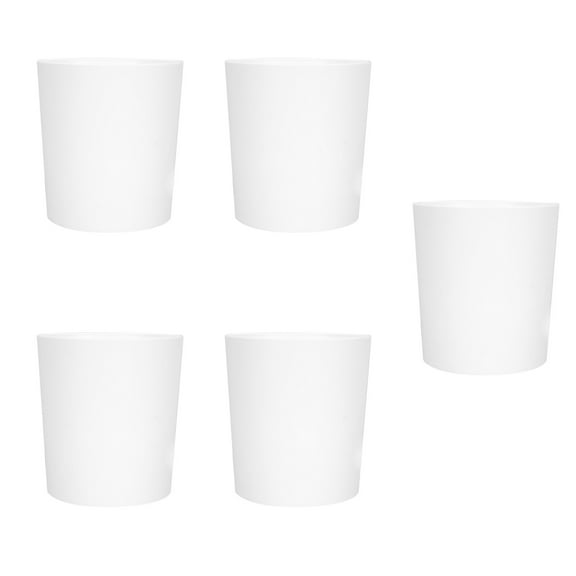 FRCOLOR 5 Pcs Garden Straight Flower Pot 12x11cm White