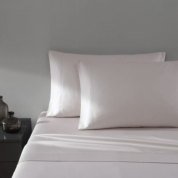 Vera Wang - King Sheet Set, Luxury Sateen Cotton Bedding, 800 Thread Count, Soft & Smooth Home Decor (Rose Quartz Pink, King)