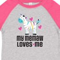thumbnail image 4 of Inktastic My Memaw Loves Me Girls Zebra Girls Toddler T-Shirt, 4 of 5