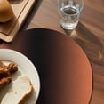 thumbnail image 3 of Orange Black Ombre Round 13 Inch Placemats Set of 6, Modern Gradient Abstract Art HeatResistant Non Slip Place Mats for Dining Table, Wipeable Braided Kitchen Table Mats for Housewarming, 3 of 9