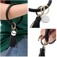 thumbnail image 4 of Key Holder for Wrist Key Bracelet Keychain PU Leather Big O Key Ring with Tassel, 4 of 4