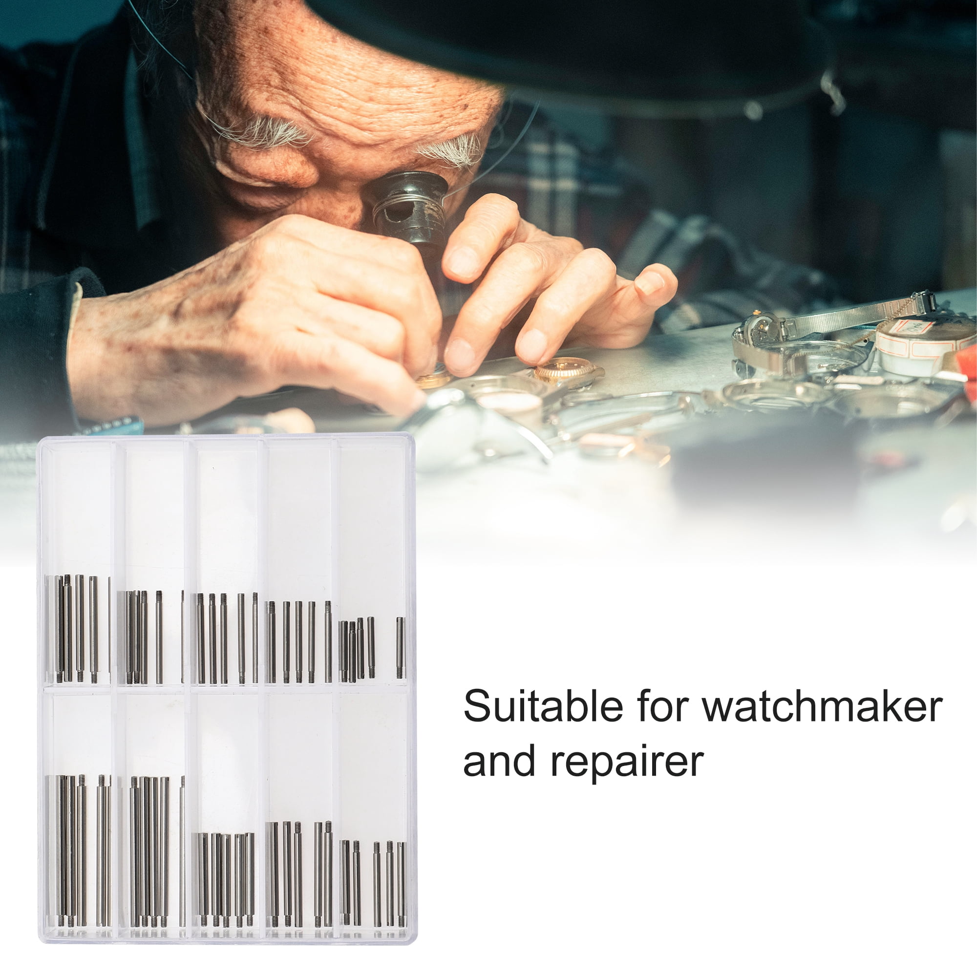 50pcs Watch Band Link Pins Kit, Watch Repair Tool Kit for Watchmaker