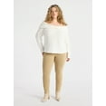 thumbnail image 5 of Terra & Sky Women’s Plus Off The Shoulder Eyelash Chenille Top, Sizes 0X-5X, 5 of 5