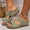 Green, variant on USSUMA Comfortable Sandals for Women Women's Fashionable Casual Comfortable and Versatile Spring and Summer New Large-Size Wedge-Heeled Sandals Women's Everyday Slide Sandals Tax Free Weekend