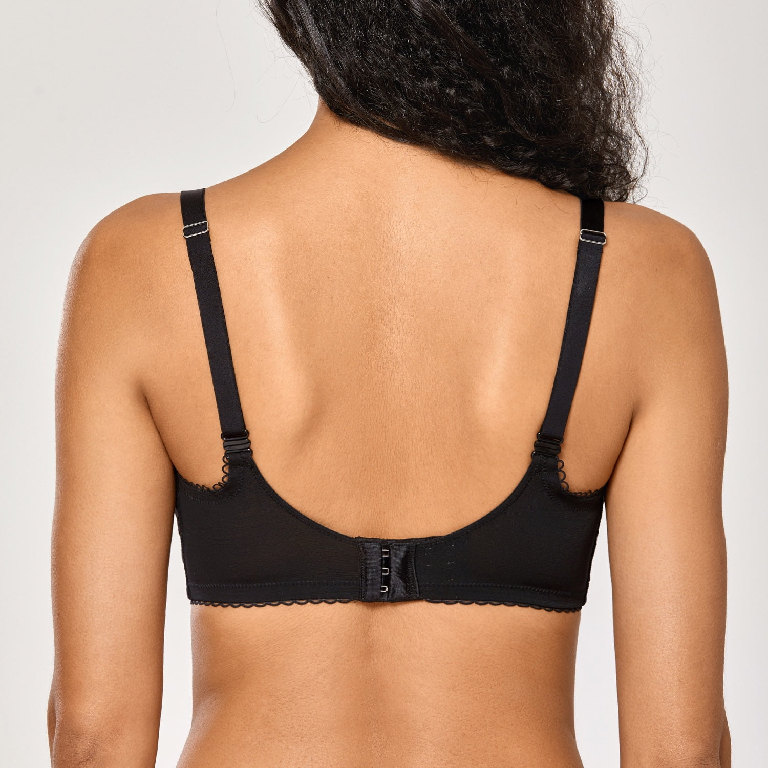 Women's Sexy Lace Push Up Plus Size Bra Sheer Balconette Underwire Unlined