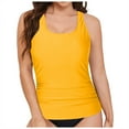 thumbnail image 4 of Jdkau Tankini Tops for Women Swimwear Top Only Tummy Control Tankini U Neck Wide Straps Swimwear Tops No Bottom（Yellow,XL）, 4 of 9
