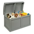 thumbnail image 5 of Badger Basket Child's Wooden 25 gal Barrel Top Toy Chest,  Gray, 5 of 7
