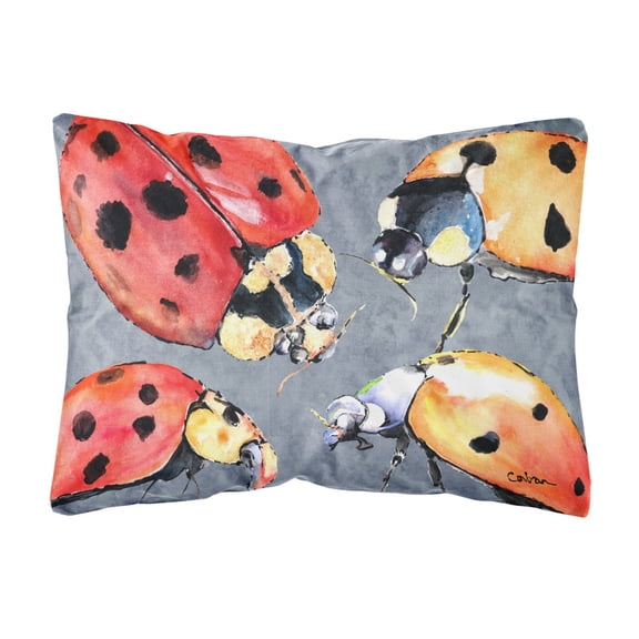 Carolines Treasures 8876PW1216 Lady Bug Multiple Canvas Fabric Decorative Pillow, 12H x16W, multicolor