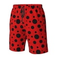 thumbnail image 6 of Uemuo Ladybug Pattern Pattern Men's Swim Trunks Hawaiian Beach Bathing Suit Swimsuits Beach Quick-Dry Shorts with Pockets-3X-Large, 6 of 9