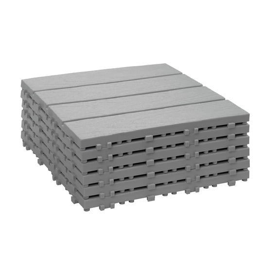 Piso Deck Modular X9 Jardin Exterior Silver