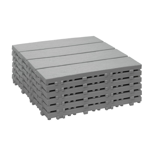 Piso Deck Modular X9 Jardin Exterior Silver