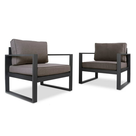 Real Flame Baltic Casual Powder-Coated Aluminum Chair Set - Set of 2
