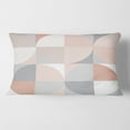 thumbnail image 2 of Designart Round geometric textured pattern' Mid-Century Modern Throw Pillow - 12x20, 2 of 2