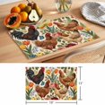 thumbnail image 6 of Farmhouse Placemats Set of 8, Watercolor Hen Chicken Spring Flowers Farm Butterfly Non-Slip Place Mats Washable Table Mats for Kitchen Dining Table Decorations Indoor/Outdoor, 6 of 9
