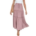 thumbnail image 1 of UKAP Boho Long Skirts for Womens Summer Beach Maxi Skirt Loose Pleated Casual Flowy Skirts, 1 of 4