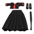thumbnail image 3 of HILABEE 1/12 Female Action Figure Sailor Uniform Accessory Practical Outfit Clothing Black Long Skirt, 3 of 7