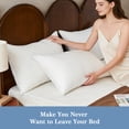 thumbnail image 5 of Dafinner ClimaLoft Down Alternative Bed Pillows, 100% Cotton Cover Set of 2 Standard Size, Medium Support for All Sleepers(20x26, White), 5 of 9