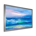 thumbnail image 2 of Designart 'Blue Waves Breaking At The Beach Landscape II' Nautical & Coastal Framed Art Print, 2 of 4