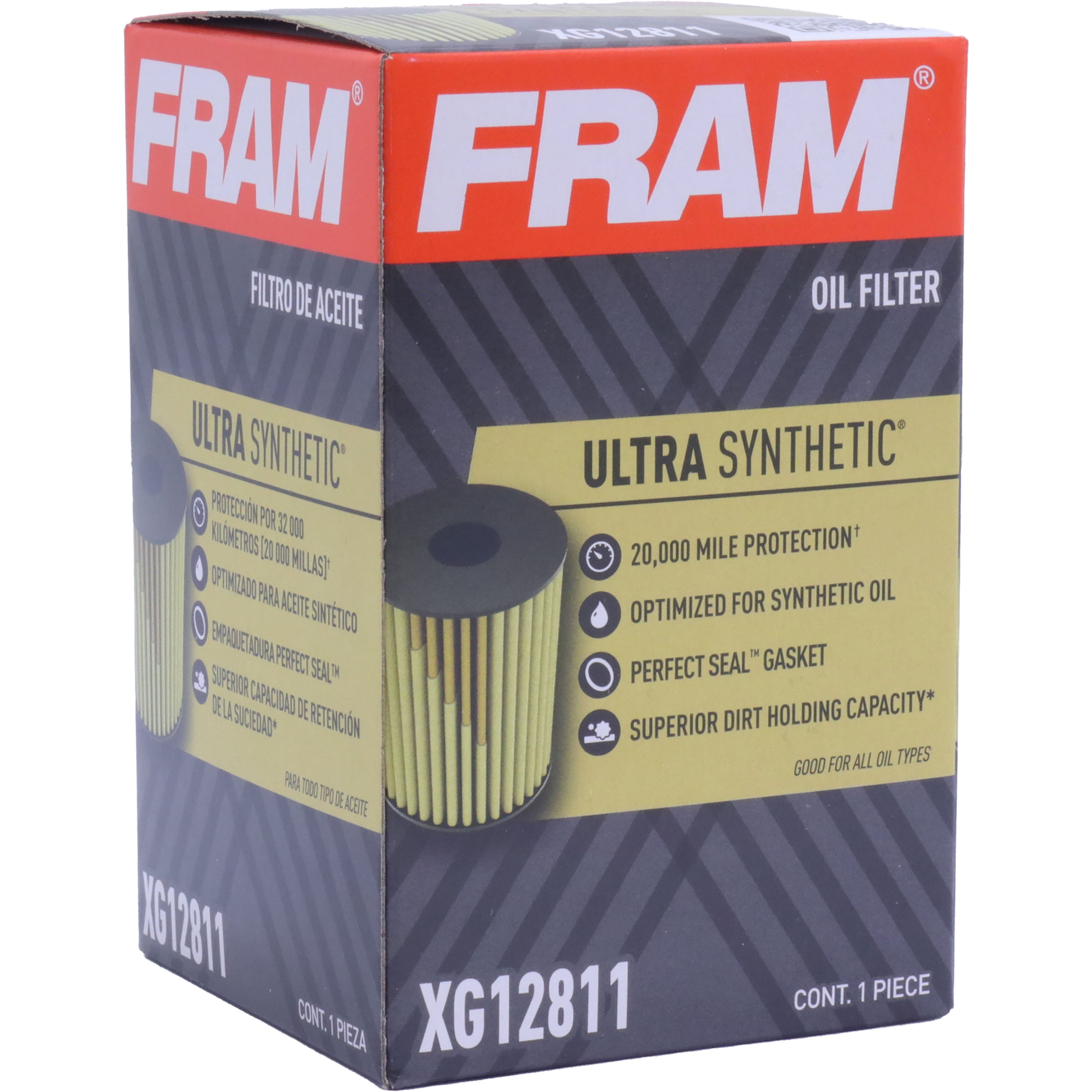 (6 pack) FRAM Ultra Synthetic Oil Filter, XG12811, 20K mile Replacement Filter for Select Vehicles